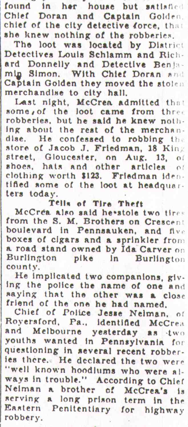 Ashenfelter case August 26 1931 continued