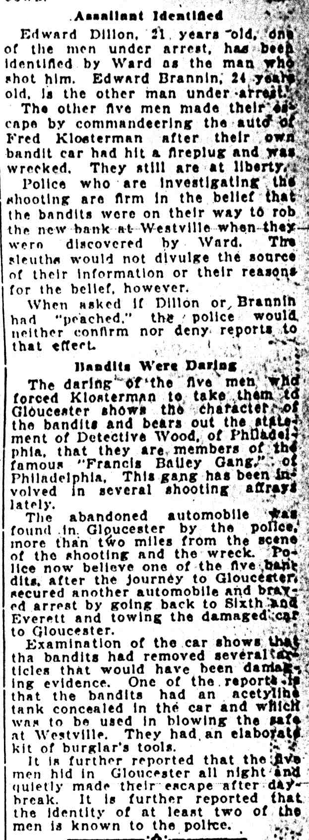 Assailant Identified — Camden Courier, June 8, 1925