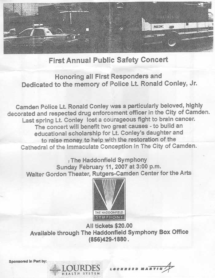 Ronald Conley memorial poster