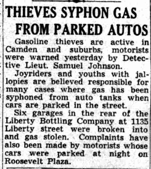 Samuel Johnson, Camden Courier-Post, July 23, 1941