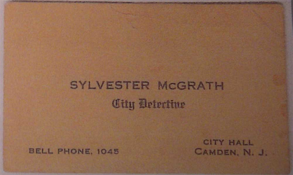 Sylvester McGrath police identification card