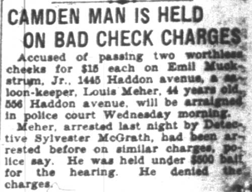 Camden Courier-Post, April 2, 1928 - Detective McGrath