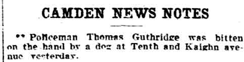 Philadelphia Inquirer, January 31, 1909 — Camden News Notes