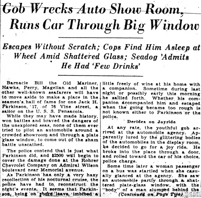 Camden Courier-Post, December 5, 1930, second article, part 1