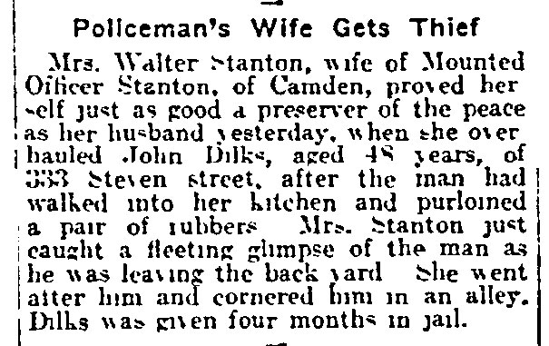 Philadelphia Inquirer, March 26, 1915 — Policeman's Wife Gets Thief