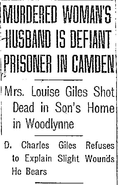 Philadelphia Inquirer, February 13, 1920 — Murdered Woman's Husband Is Defiant Prisoner in Camden, part 1