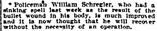 Philadelphia Inquirer, July 9, 1897 — Recovery from Bullet Wound