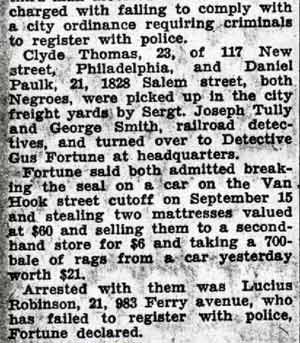 2 Seized in Thefts from Freight Cars article, part 2