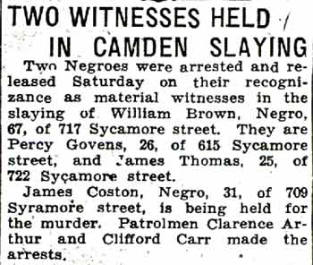 Camden Courier-Post, August 10, 1936 — Clifford Carr