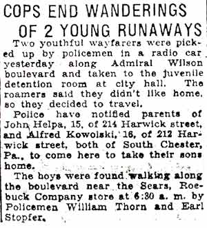 Earl Stopfer and William Thorn, Camden Courier-Post, October 19, 1936