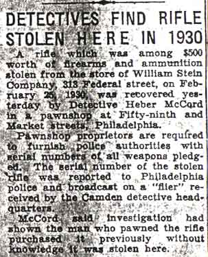 Detective Heber McCord, October 1936