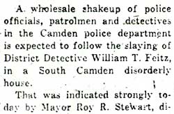 Mayor Hints Shakeup in Police (continued), Camden Evening Courier, September 4, 1934