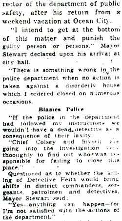 Mayor Hints Shakeup in Police (continued), Camden Evening Courier, September 4, 1934
