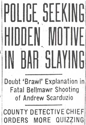 Police seeking hidden motive in bar slaying December 26 1939 page 1