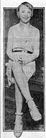 Anna Roland, also known as Marion Parris, 'blonde gun girl,' February 1933