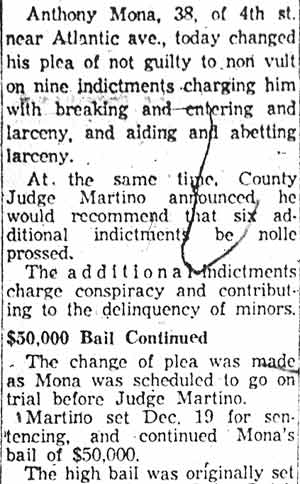Camden Courier-Post, December 1, 1957, clipping part 1