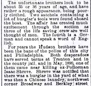 Ben Hudson Killed, Camden Daily Courier, October 8, 1895 (part 3)