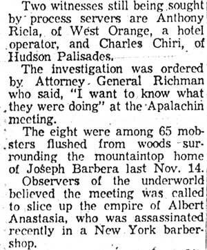 Camden Courier-Post, December 3, 1957 — Camden Man Quizzed on Gang Parley, part 4