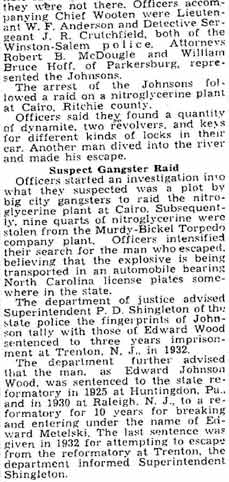 Charleston Daily Mail, January 20, 1934 — Eddie Metelski