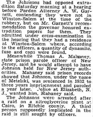 Charleston Daily Mail, January 21, 1934 — Eddie Metelski