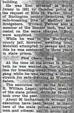 Camden Courier-Post, August 3, 1936 — Eddie Metelski