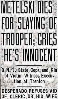 Camden Courier-Post, August 5, 1936 — Eddie Metelski execution