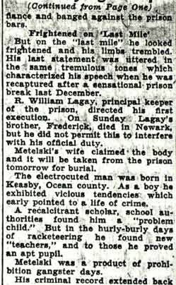 Camden Courier-Post, August 5, 1936 — Eddie Metelski execution continued