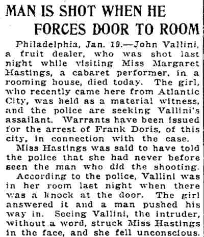 Harrisburg Patriot, January 20, 1922, page 1