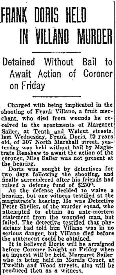 Philadelphia Inquirer, January 24, 1922