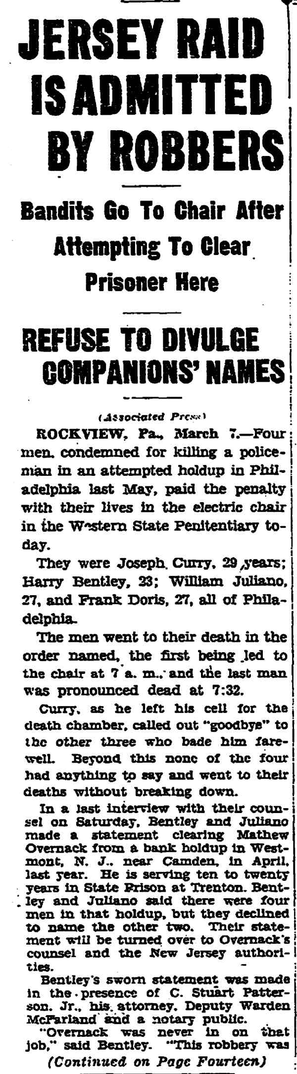 Trenton Evening Times, March 7, 1927, pages 1-3