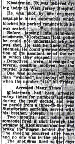 Fred Klosterman Hit by Pump Gun Fire, January 8, 1940, page 2
