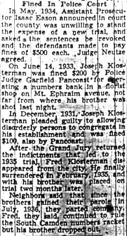 Fred Klosterman Hit by Pump Gun Fire, January 8, 1940, page 10