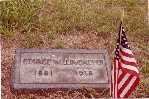 George William Willingmyre grave, Evergreen Cemetery