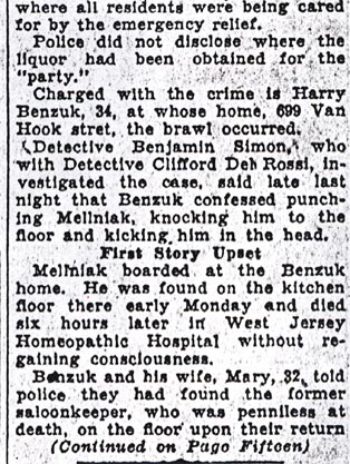 Murder Charged in Mellniak Death (continued), Camden Daily Courier, October 11, 1933
