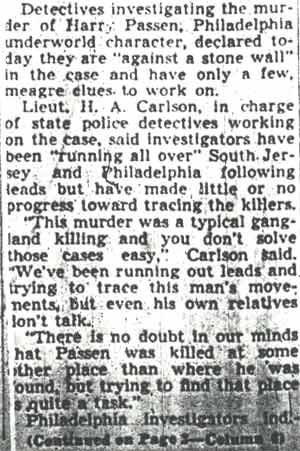 Police Are Baffled in Passen's Murder, April 12, 1944