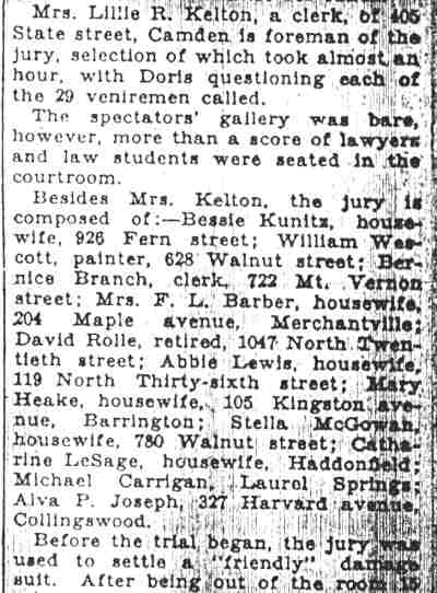 John Doris trial, continued