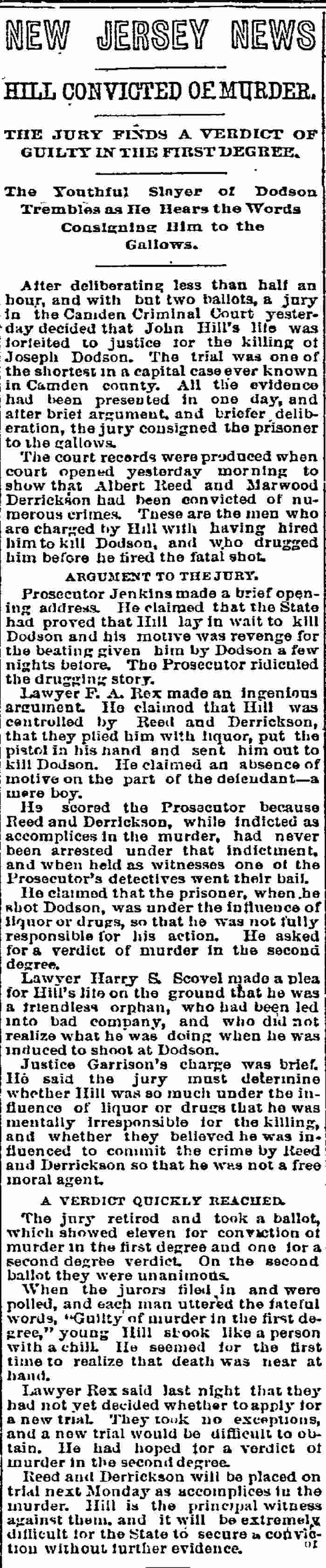 Philadelphia Inquirer, February 10, 1893