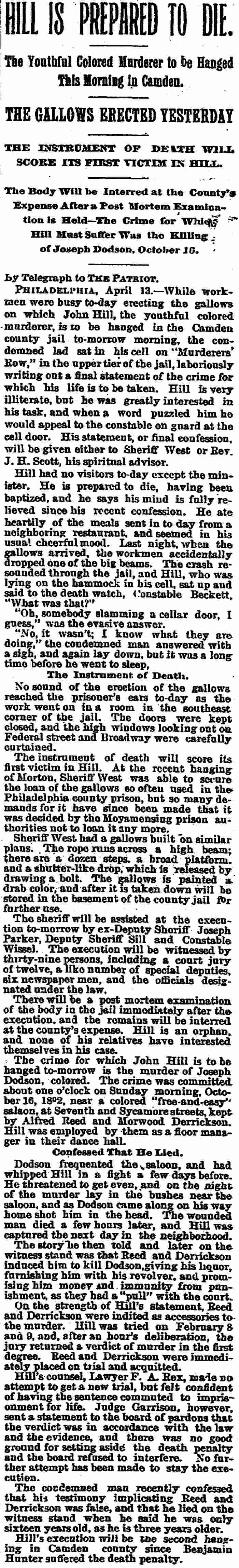 Harrisburg Patriot, April 14, 1893