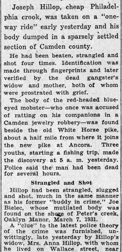 Mobster Slain, continued