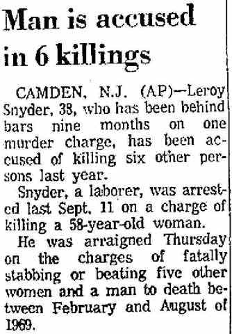 Delaware County Daily Times, July 3, 1970 — Man is accused in 6 killings