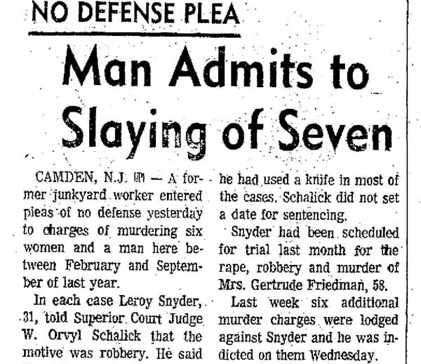 Corpus Christi Times, July 10, 1970 — Man Admits to Slaying of Seven