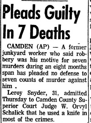Gettysburg Times, July 10, 1970 — Pleads Guilty In 7 Deaths
