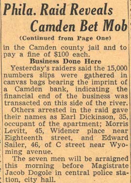 Raid in Phila. Bares Camden Numbers Mob