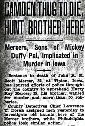 Camden Courier-Post, August 8, 1936 — Camden Thugs to Die; Hunt Brother Here