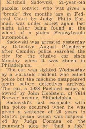Parolee Seized in Stolen Auto by Camden Cop article, part 2