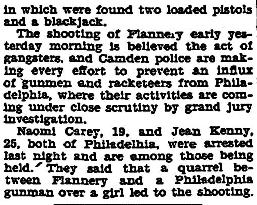 Trenton Evening Times, September 19, 1928 — Flannery shooting coverage (page 2)