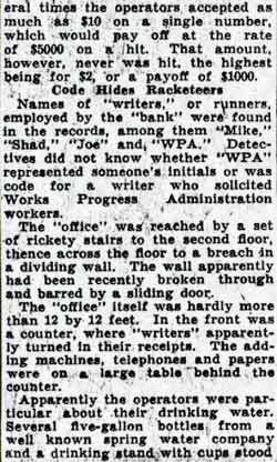 Camden Courier-Post January 11, 1938 - Numbers ring article page 6