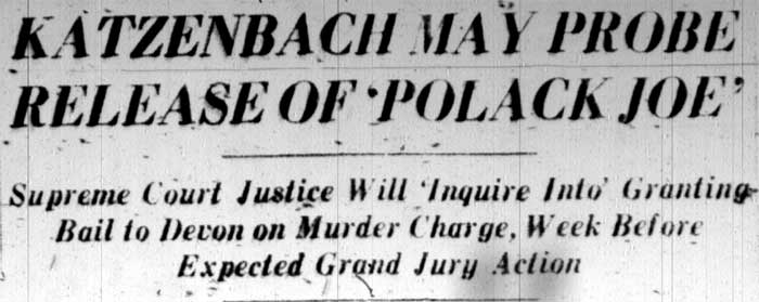 Katzenbach probe, April 5, 1928
