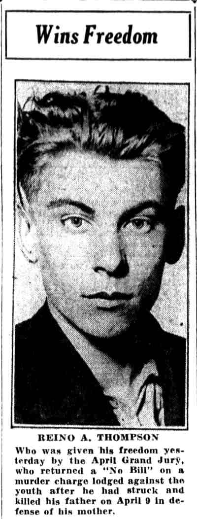 Reino A. Thompson — Wins Freedom, April 1931
