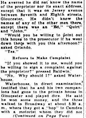 Hotel Holdup Denied By 3 On Witness Stand (continued)